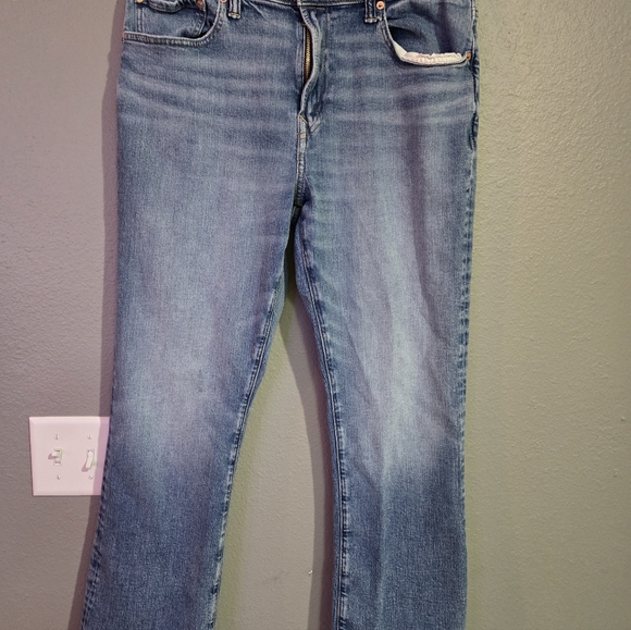 American Eagle Outfitters Spring 2025 Slim Blue Bootcut Jeans Size 34X32 - Picture 2 of 16